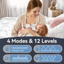 Hands-Free Wearable Breast Pump MY-375 - Strong, Quiet, 4 Modes & 12 Levels