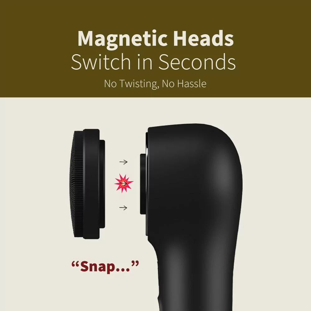 Premium Waterproof Facial Cleansing Brush – Spin & Sonic Deep Pore Care