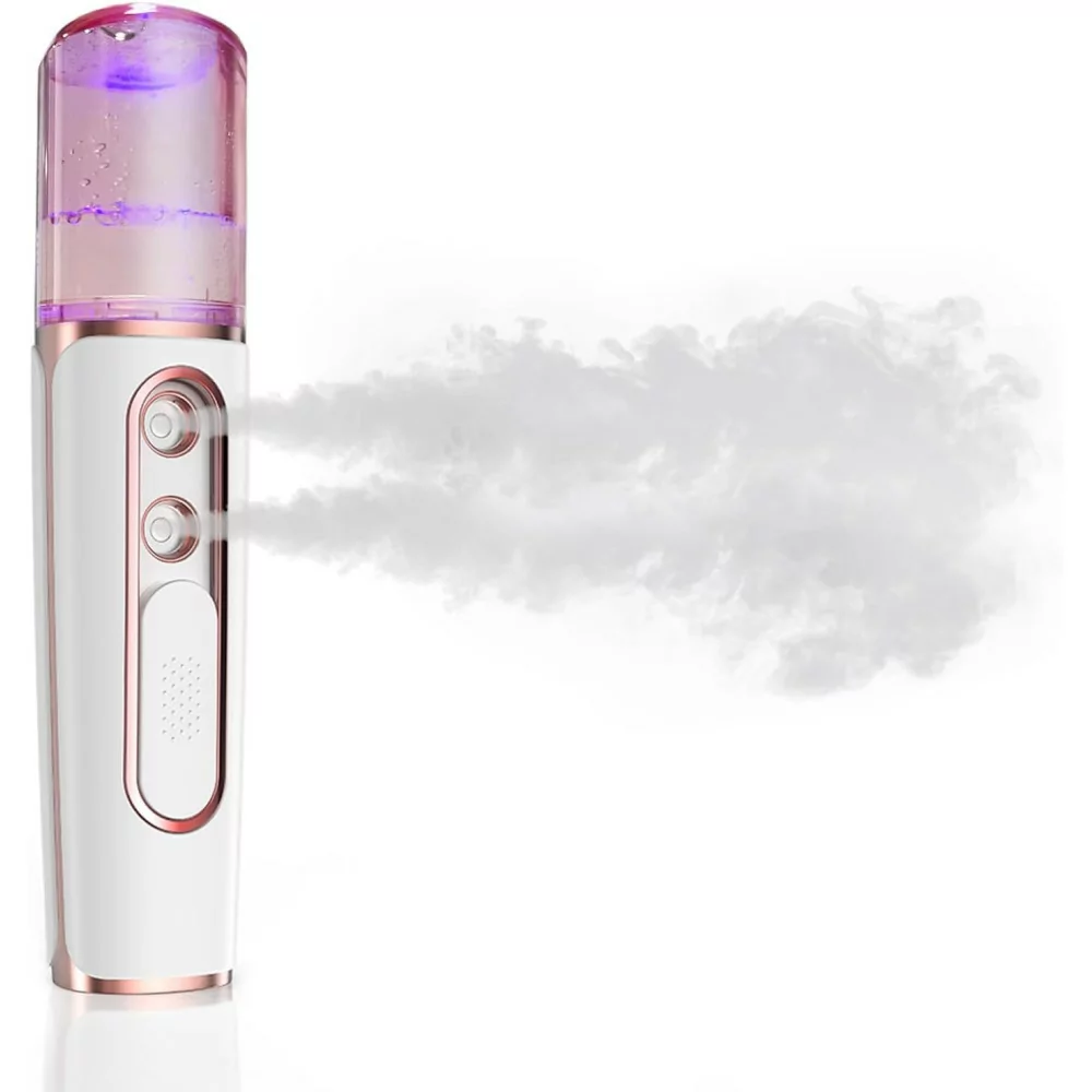 withthesun Nano Facial Mister - USB Rechargeable Cool Mist Steamer Pink