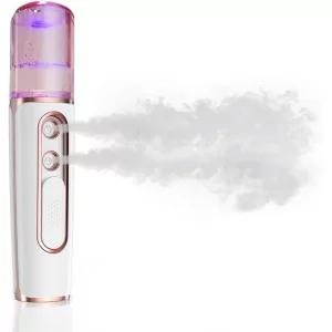 withthesun Nano Facial Mister - USB Rechargeable Cool Mist Steamer Pink
