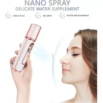 withthesun Nano Facial Mister - USB Rechargeable Cool Mist Steamer Pink