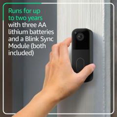 Blink Video Doorbell Newest Model – HD View, 2-Year Battery, Easy Setup