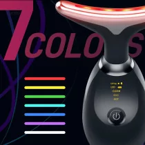 Face Massager with LED Light - 7-Color Facial & Neck Tightening Wand