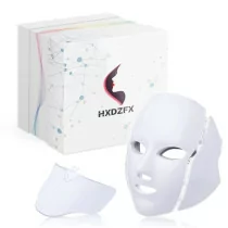 HXDZFX LED Facial Light Therapy Mask - 7 Colors for Acne & Skin Care