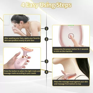 Triple Action LED Face & Neck Light Therapy Device with 7 Color LEDs