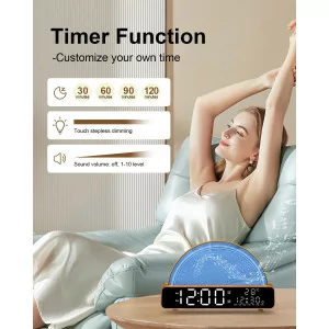 Sunrise Alarm Clock Wake Up Light with Nature Sounds & Sleep Timer