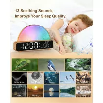 Sunrise Alarm Clock Wake Up Light with Nature Sounds & Sleep Timer