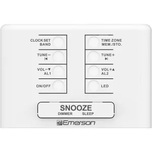 Emerson CKS1500 SmartSet Dual Alarm Clock Radio with Blue LED Display