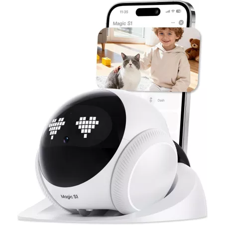 Caméra robot de sécurité Magic S1 1080P, contrôle app, audio 2 voies, détection mouvement, vision nuit