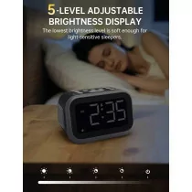 Super Loud Alarm Clock 115dB with Dual Alarms & 6 Sounds for Heavy Sleepers