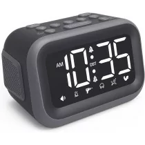 Super Loud Alarm Clock 115dB with Dual Alarms & 6 Sounds for Heavy Sleepers