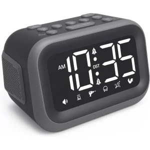 Super Loud Alarm Clock 115dB with Dual Alarms & 6 Sounds for Heavy Sleepers