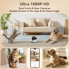 Caméra Sécurité Intérieure DreamBee 1080P Double Objectif Mobile