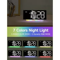 Cadmos Extra Loud Alarm Clock for Heavy Sleepers with 7-Color Night Light