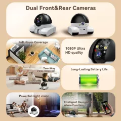 Caméra Sécurité Intérieure DreamBee 1080P Double Objectif Mobile