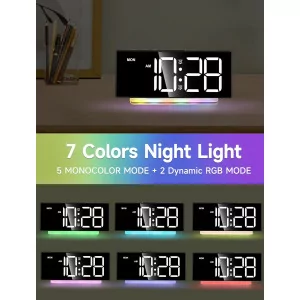Cadmos Extra Loud Alarm Clock for Heavy Sleepers with 7-Color Night Light