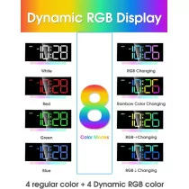 Cadmos Extra Loud Alarm Clock for Heavy Sleepers with 7-Color Night Light
