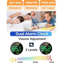 Cadmos Extra Loud Alarm Clock for Heavy Sleepers with 7-Color Night Light