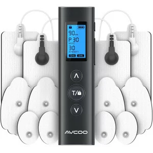 AVCOO TENS EMS Unit - 30 Modes, Dual Channel Muscle Stimulator Pain Relief