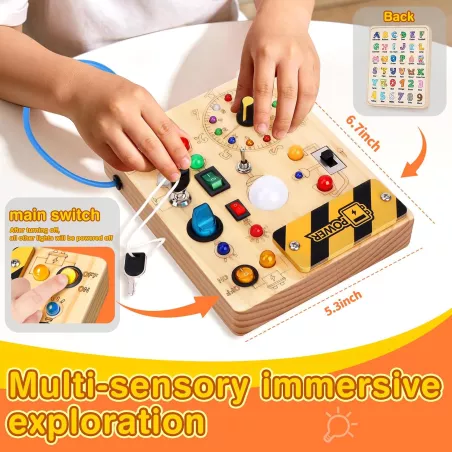Busy Board Montessori pour Tout-Petits 1-3 ans - Jouet Éducatif