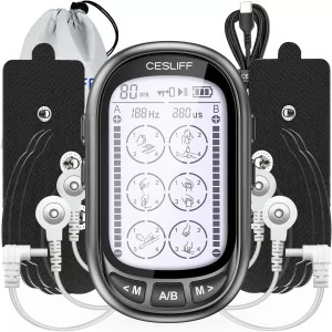 Dual Channel TENS EMS Unit - 24 Modes, 36 Levels, Large Screen Muscle Stimulator