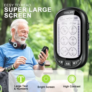 Dual Channel TENS EMS Unit - 24 Modes, 36 Levels, Large Screen Muscle Stimulator