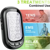 Dual Channel TENS EMS Unit - 24 Modes, 36 Levels, Large Screen Muscle Stimulator