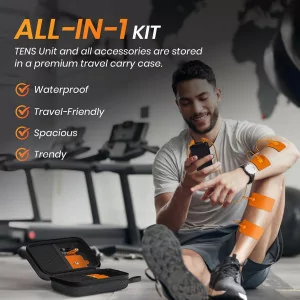 AVCOO 3-in-1 TENS Unit EMS Muscle Stimulator with 32 Modes & 12 Pads