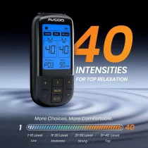 AVCOO 3-in-1 TENS Unit EMS Muscle Stimulator with 32 Modes & 12 Pads