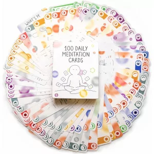 Top 100 Daily Meditation Cards for Anxiety & Stress Relief Gift