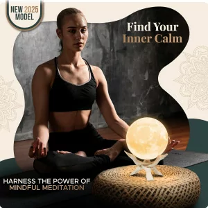 Zen Moon Lamp 5.5 – Meditation Light & Guided Breathing Night Light
