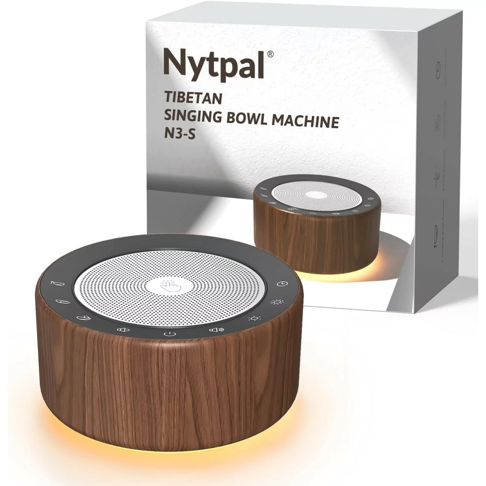 Tibetan Singing Bowl Machine - 7 Sounds, Chakra & Stress Relief Timer