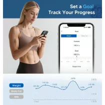 Smart Bluetooth Body Scale – 14 Metrics, 400lbs Capacity & Fitness App