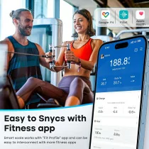 GE Smart Scale Bluetooth Body Weight & Health Monitor 500lbs Dark Blue