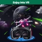 Casque VR pour Téléphone avec Contrôleur, Lentilles Anti-Lumière Bleue, Réglable, Compatible iPhone & Android 4.5-6.7