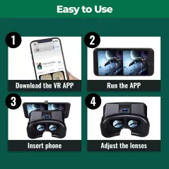 Casque VR Smartphone avec Contrôleur anti-lumière bleue