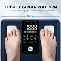 GE Smart Scale Bluetooth Body Weight & Health Monitor 500lbs Dark Blue