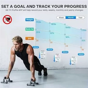 GE Smart Scale Bluetooth Body Weight & Health Monitor 500lbs Dark Blue