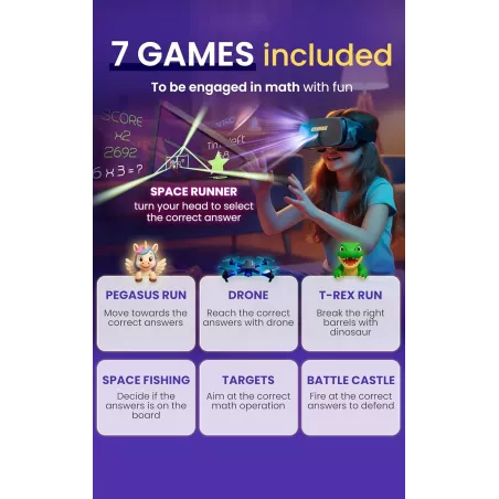 HeroMask VR : Jeu éducatif Math pour enfants 5-12 ans