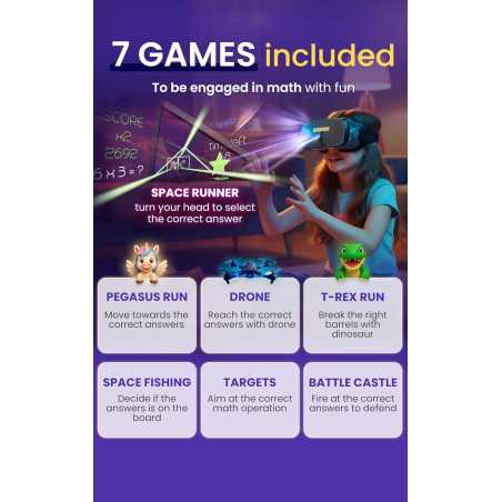 HeroMask VR Headset + Math Games – Fun Educational Gift for Kids 5–12