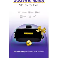 HeroMask Casque VR + Jeux de Maths - Cadeau Enfants 5-12 ans, Multiplication, Additions & Plus