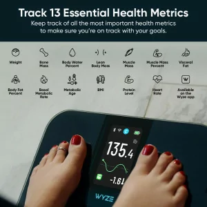 Wyze Scale Ultra: Smart Wi-Fi Body Fat Scale with Color Display & Heart Rate