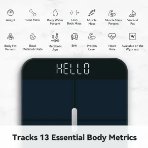 Wyze Smart Scale X – Digital Body Weight, BMI & Heart Rate Monitor