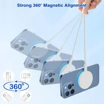 Apple MFi Magnetic Wireless Charger 15W Fast Charging Pad for iPhone & AirPods