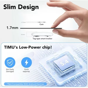 2-Pack Air Tracker Tag Wallet Finder | Apple MFi Certified, Wireless Charging