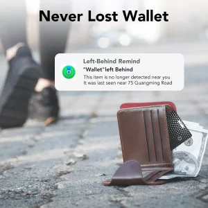 2-Pack Air Tracker Tag Wallet Finder | Apple MFi Certified, Wireless Charging