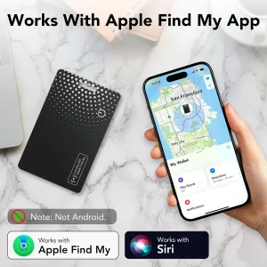 2-Pack Air Tracker Tag Wallet Finder | Apple MFi Certified, Wireless Charging