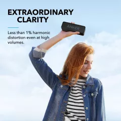 Enceinte Bluetooth Anker Soundcore étanche IPX5, son stéréo, 24h, portable, compatible iPhone/Samsung (Noir)