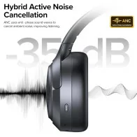 Hybrid ANC Wireless Headphones - 120H Playtime, Clear Mic, Hi-Res Audio