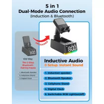 Bluetooth Speaker & Phone Stand Gift for Men & Women – HD Sound, Anti-Slip